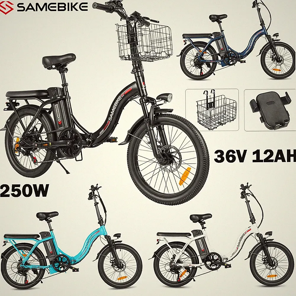 Samebike CY20 Elektrofahrrad 250W 12Ah 20 Zoll Klapprad City E-bike 80KM 7-Gang