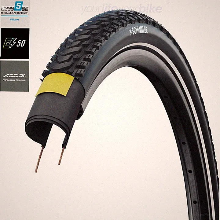 SCHWALBE MARATHON MONDIAL 28" FALT REIFEN 1.6" E-BIKE FAHRRAD 42-622 REFLEX 700C