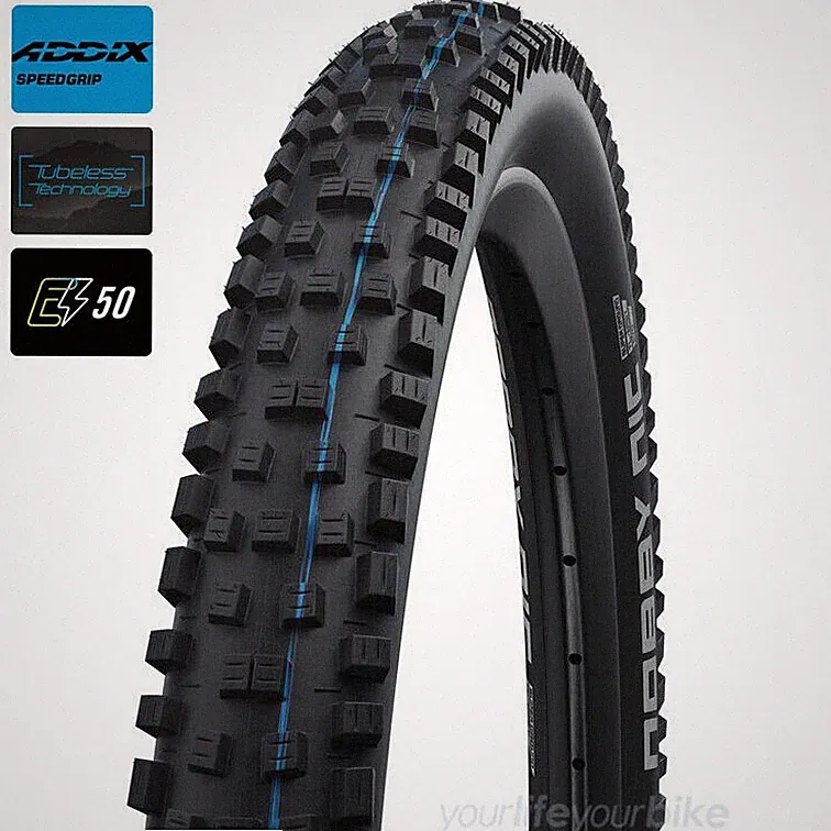 SCHWALBE NOBBY NIC 26" FALT REIFEN 2.25" TUBELESS E50 E-BIKE 57-559 MOUNTAINBIKE