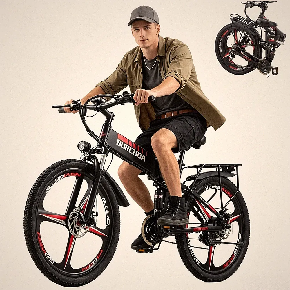 SHIMANO 21-GÄNGE 26'' MTB E-BIKE KLAPPRAD 500W 48V/12.8AH ELEKTROFAHRRAD PEDELEC