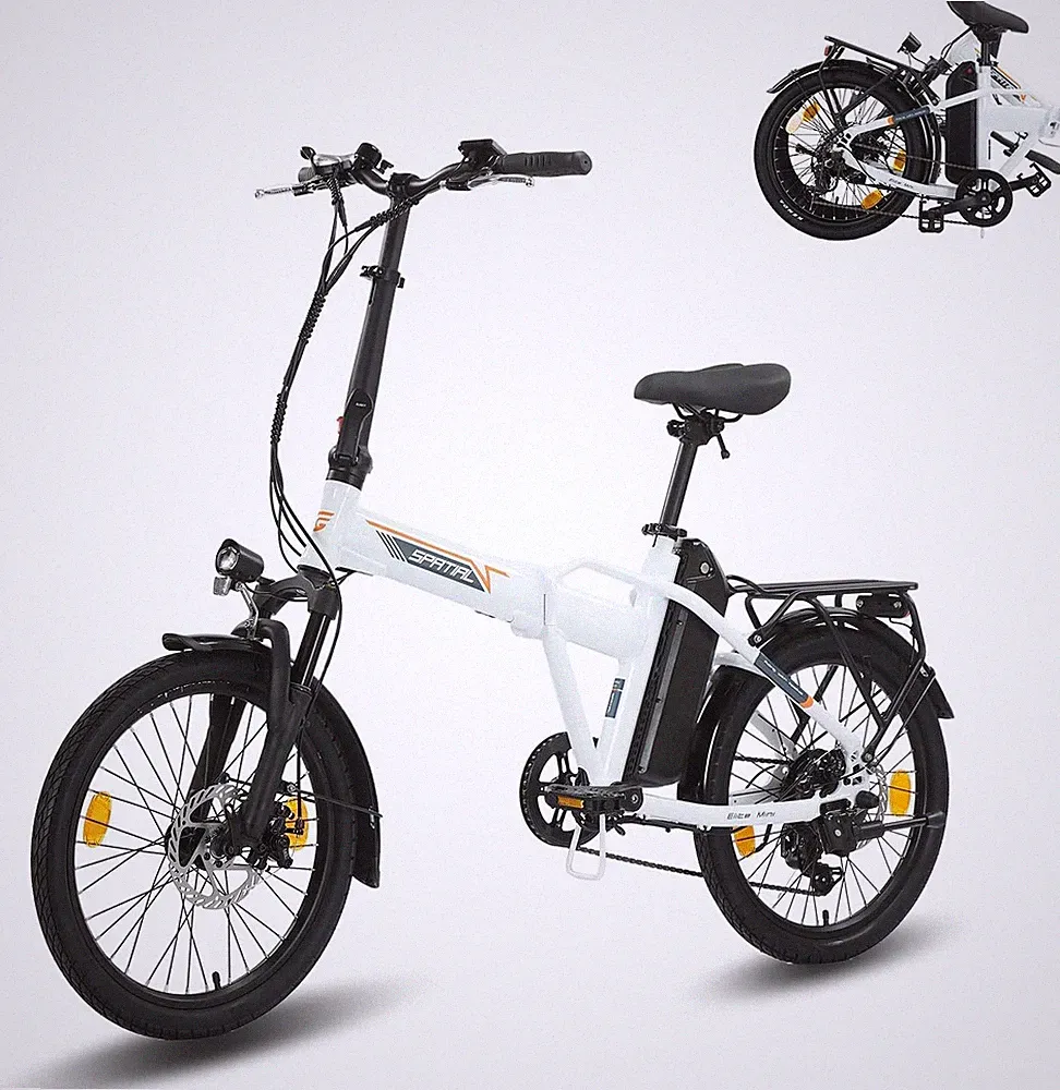 Spatial 20 Zoll Elektrofahrrad 250W 13Ah Faltbares ebike emtb 7 Gang 35Km/h Weiß