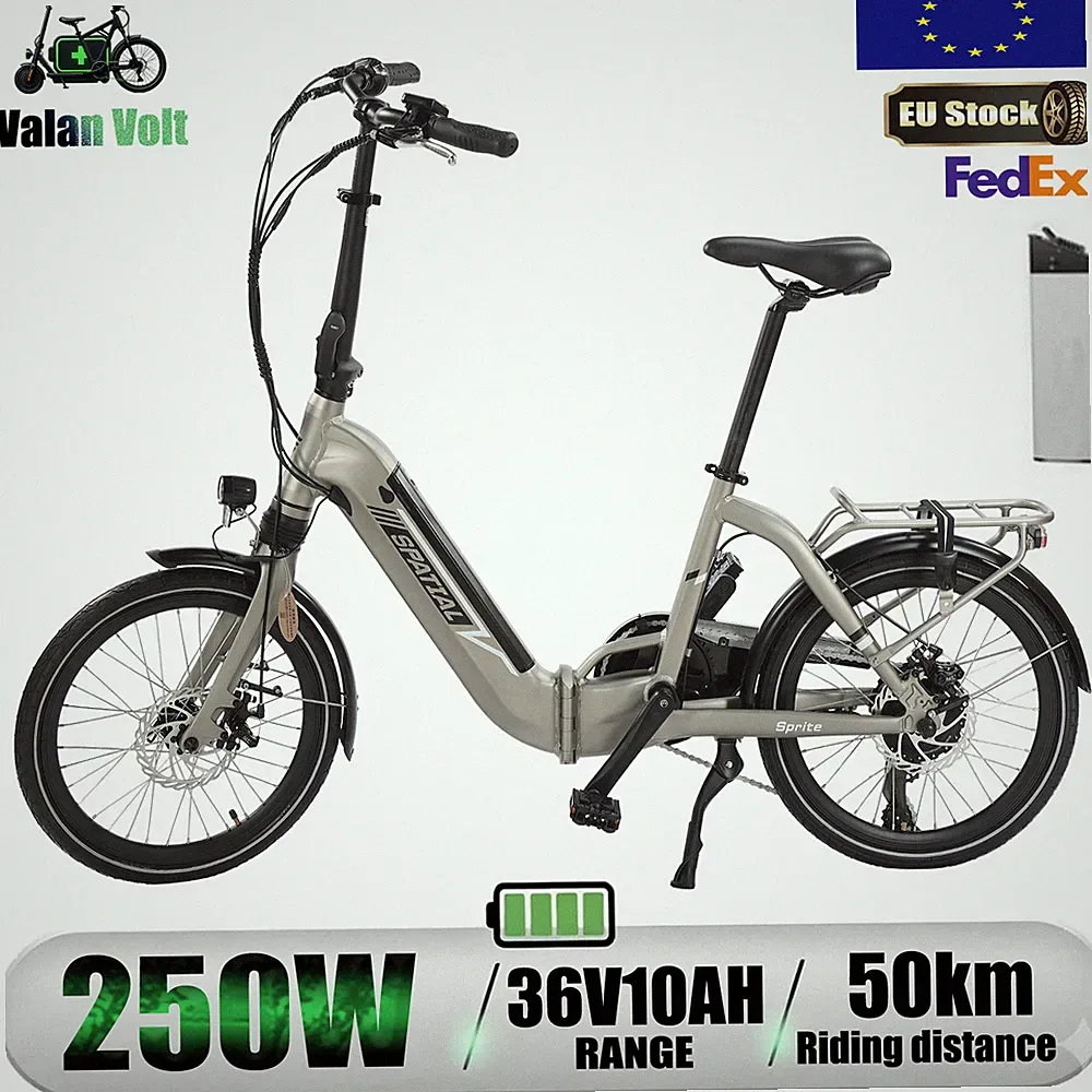 SPATIAL 250W Elektrofahrrad 36V 374,4Wh 50KM 20" Klappbar City E-Bike 7 Gange