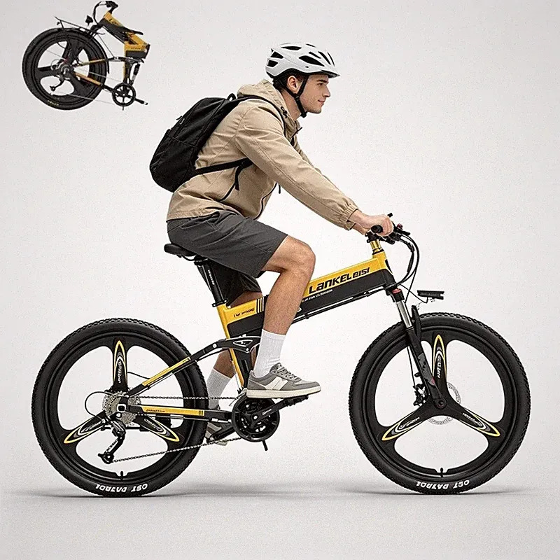 Sports Elektrofahrrad 26" MTB E-Bike Klappbar 500W Pedelec 48V Shimano 9-Gänge