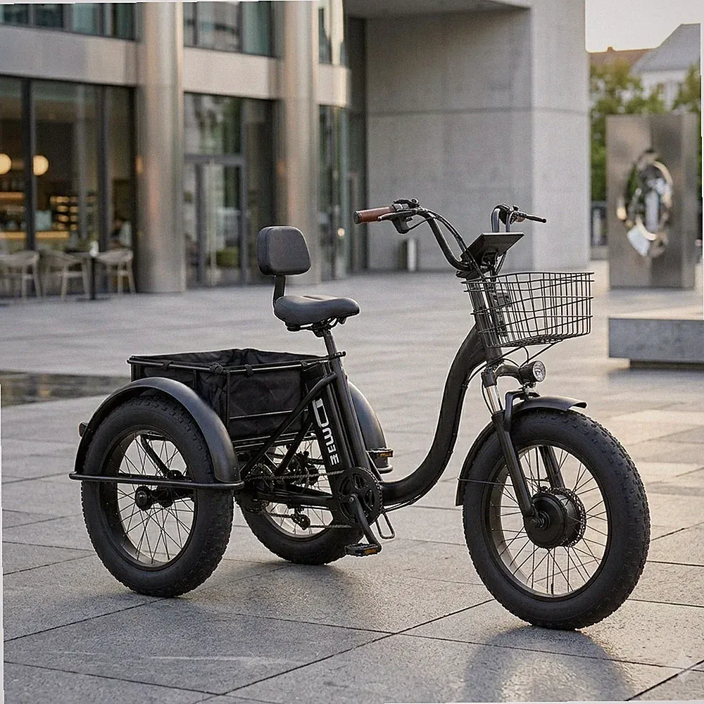 Stabil Elektrisches Senioren Dreirad 3-Rad E-Bike Tiefeinstieg Klapprad 48V 12Ah