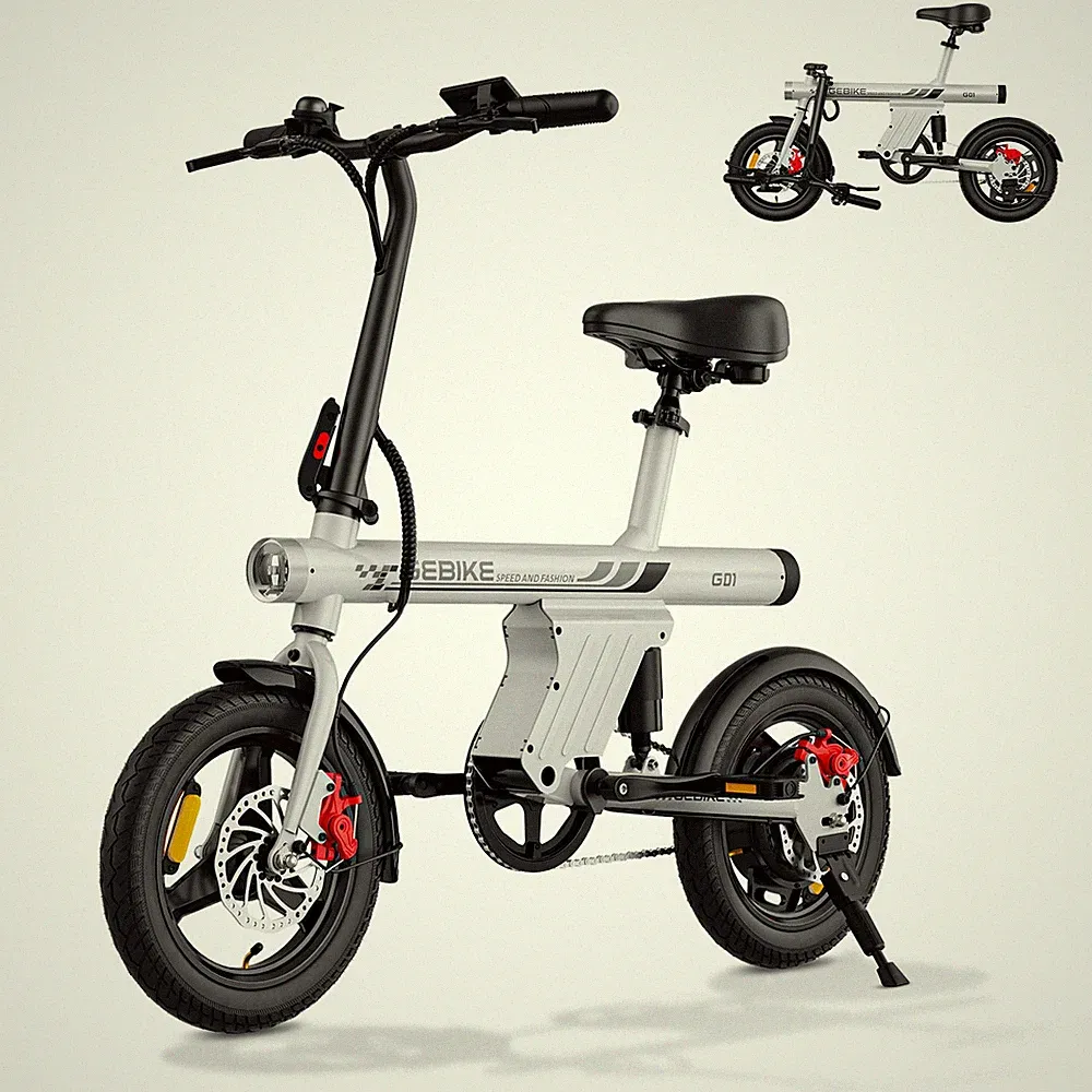 Stadtfahrrad 14 Zoll 250W Motor Klapprad E-Bike Leicht Kompakt Elektrofahrrad