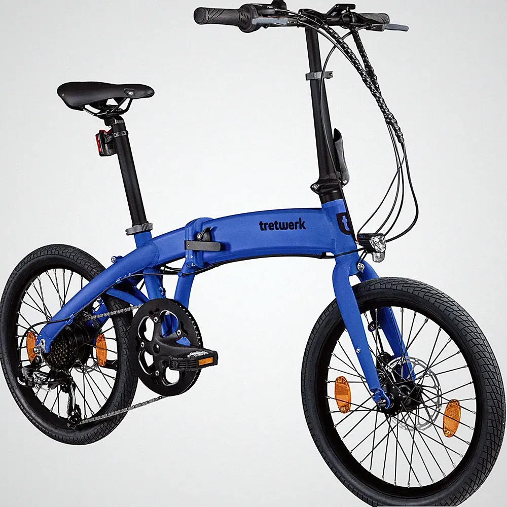 Tretwerk Akimbo Plus E Bike 20" 8 Gang Elektrorad Klapprad Pedelec blau 32cm
