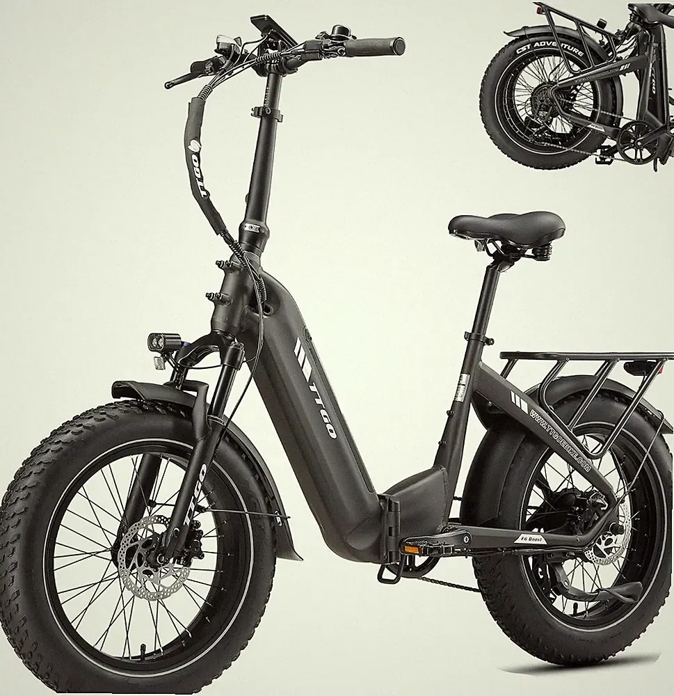 ttgo F6 Boost E-Bike 250W 18Ah 20'' Fatbike Klapprad Tiefeinsteiger 7 Gäng 150km