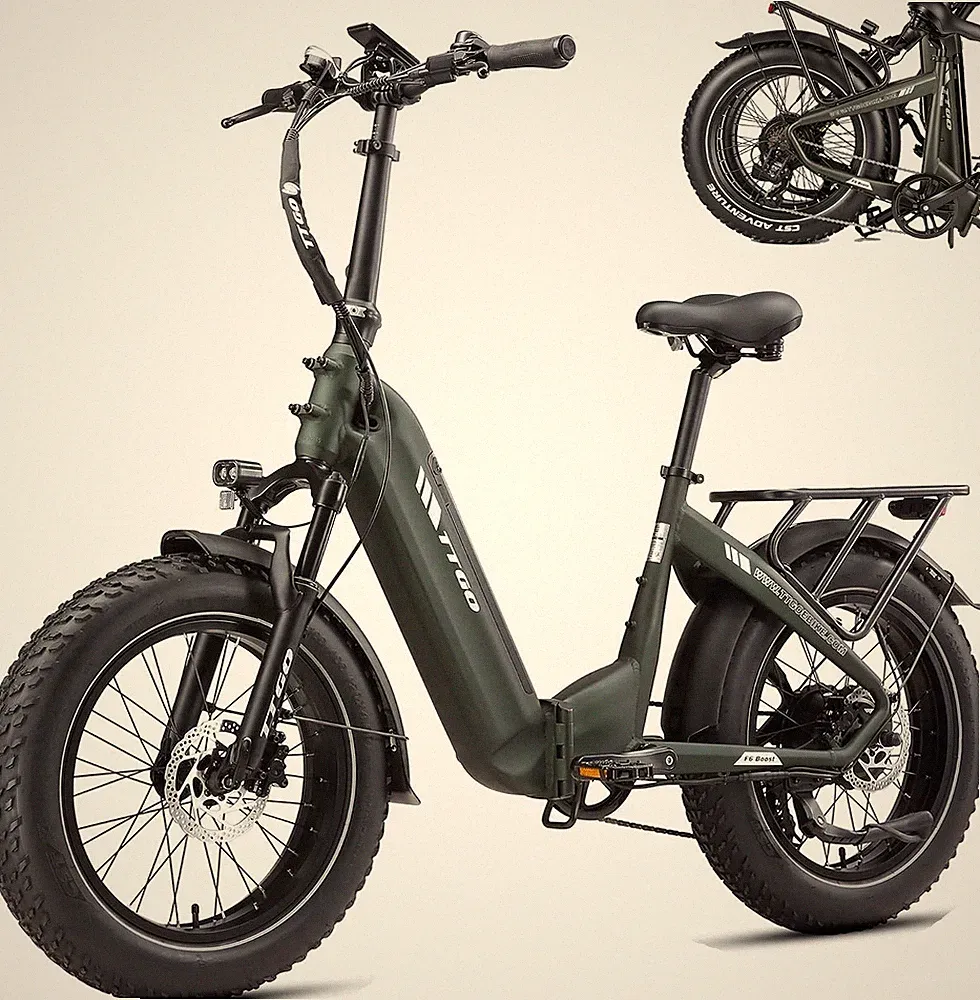 TTGO F6 Boost E Bike Klapprad 20'' Elektrofahrrad 48V 18Ah 150km Shimano 7 Gange
