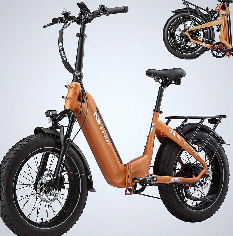 TTGO F6 Boost Klapprad E-bike/20'' Coummuter Elektrofahrrad/250W 48V18AH 7 Gange