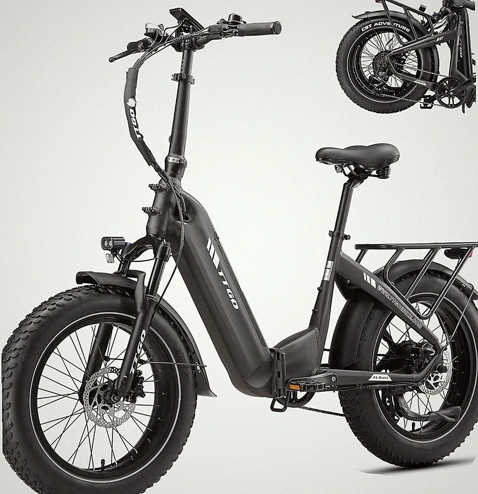 TTGO F6 Boost Klapprad E-Bike 20Zoll Step-Through Elektrofahrrad 18AH Shimano 7G