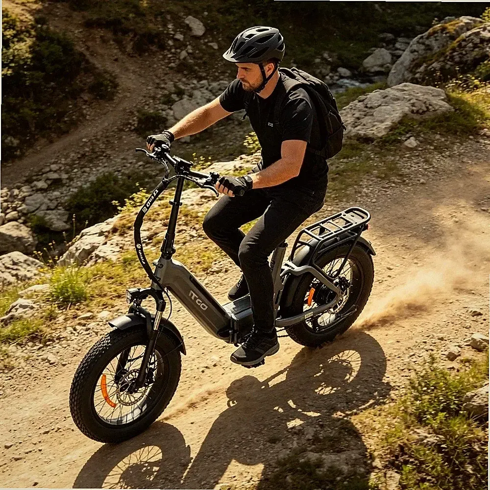 TTGO F6 PRO Elektrofahrrad 48V 18AH 20*4 Zoll bis 140KM Klapprad E-Bike 7 Gänge