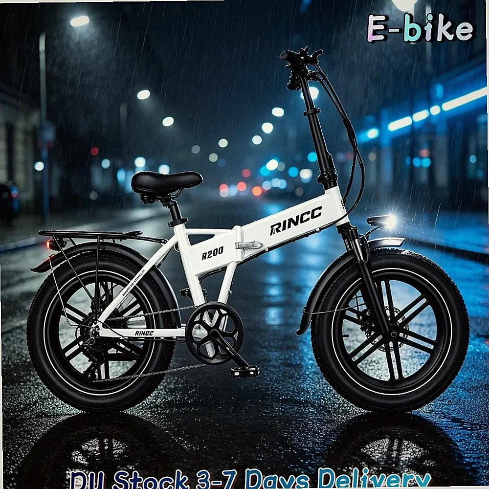 Unisex 20 Zoll E-Bike Klapprad Fatbike 48V 15Ah Shimano 7 Gang LCD RINCC R200