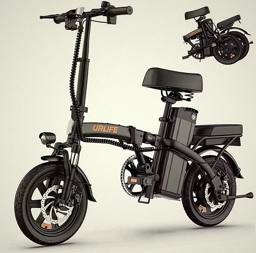 URLIFE E-Bike Faltrad 250W 48V 7,5Ah 25 km/h schwarz