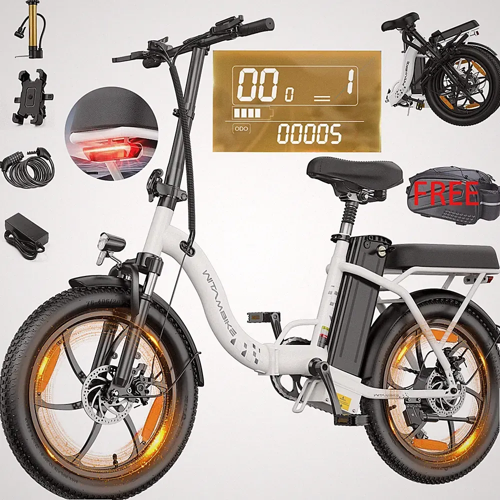 WITAMBIKE C16 250W Pedelec E-Bike 48V 16AH 20 Zoll Klapprad Elektrofahrrad 100KM