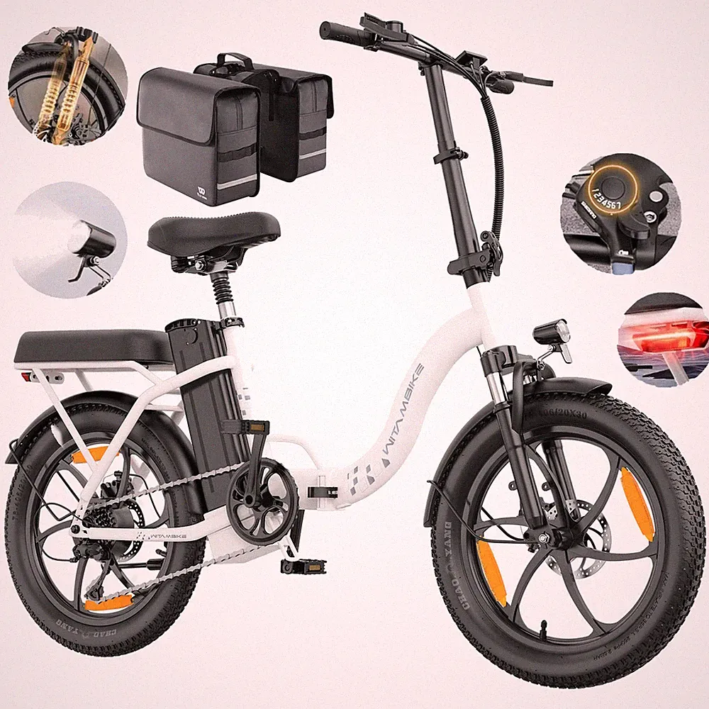 WITAMBIKE C16 Elektrofahrrad 48V 16Ah Klappbarer City bike 250W Coummuter E-bike