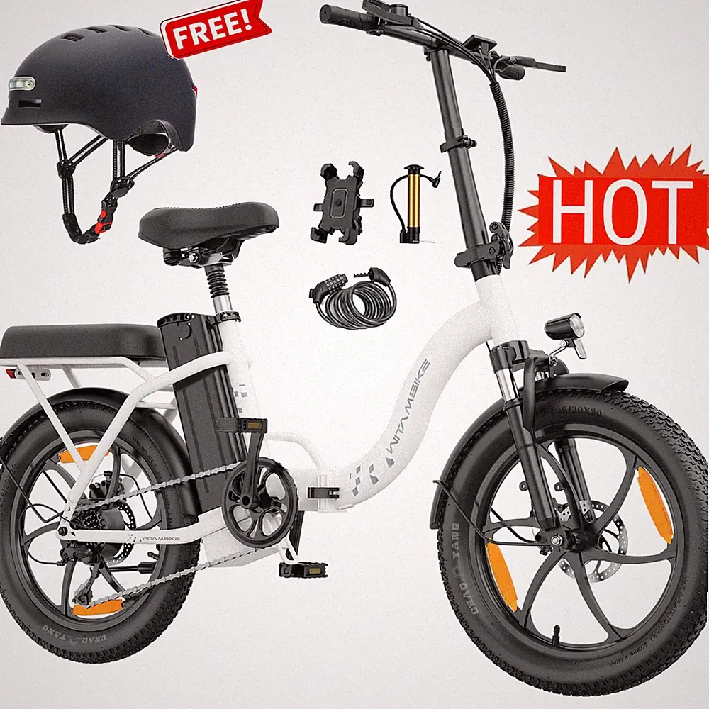 WITAMBIKE Klapprad Elektrofahrrad 48V 16Ah Coummuter City E-bike 20 Zoll Pedelec
