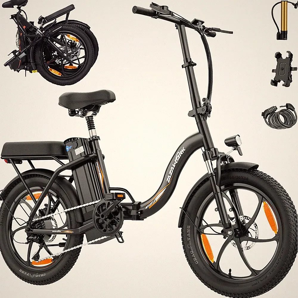 ZAZAWORK 20 Zoll E-Bike Pedelec Cityräder Elektrofahrrad 250W 48V 16AH Klapprad
