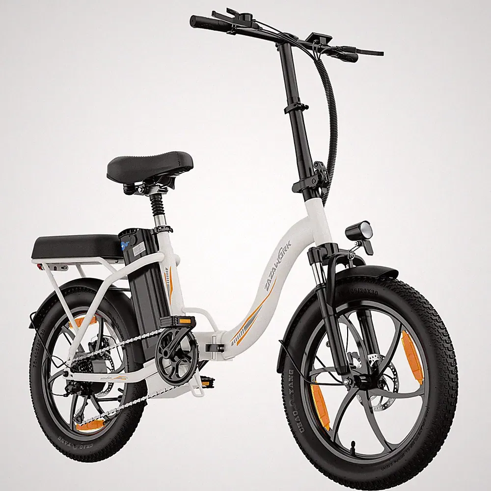 ZAZAWORK 48V 16AH Elektrofahrrad Klappbar 20*3 Zoll E-Bike Cityräder 120KM E-MTB