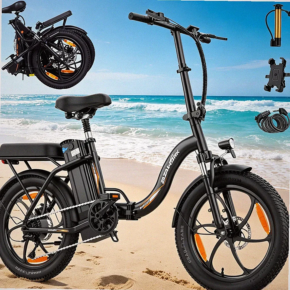 ZAZAWORK C16 48V 16Ah Akku 20*3 Zoll Elektrofahrrad Klapprad 250W City E-Bike