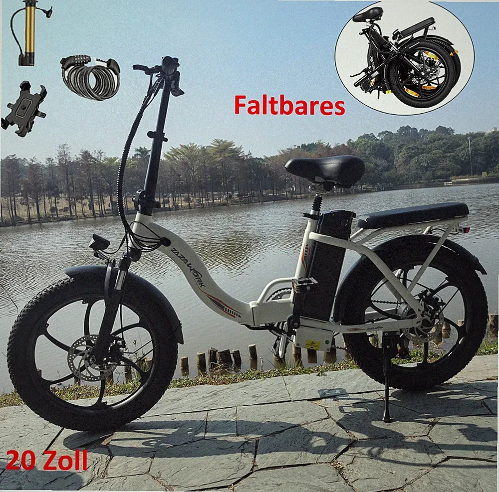 ZAZAWORK C16 Elektrofahrrad 20 Zoll Faltbares E Bike 48V 16AH Fahrrad klapprad~