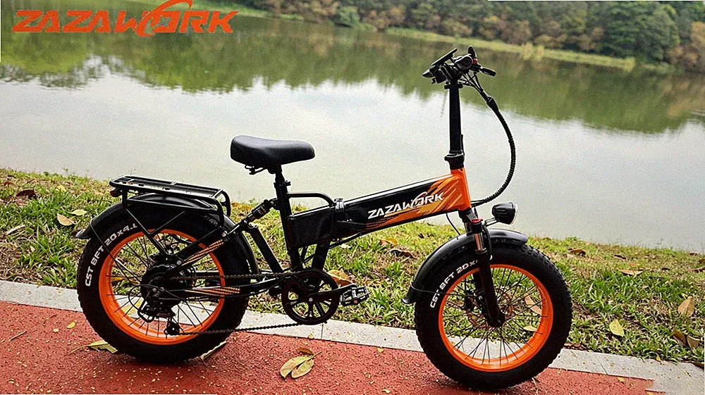 ZAZAWORK Elektrofahrrad Klappbar 48V 20Ah Akku E‑MTB E‑Bike für Erwachse 20 Zoll