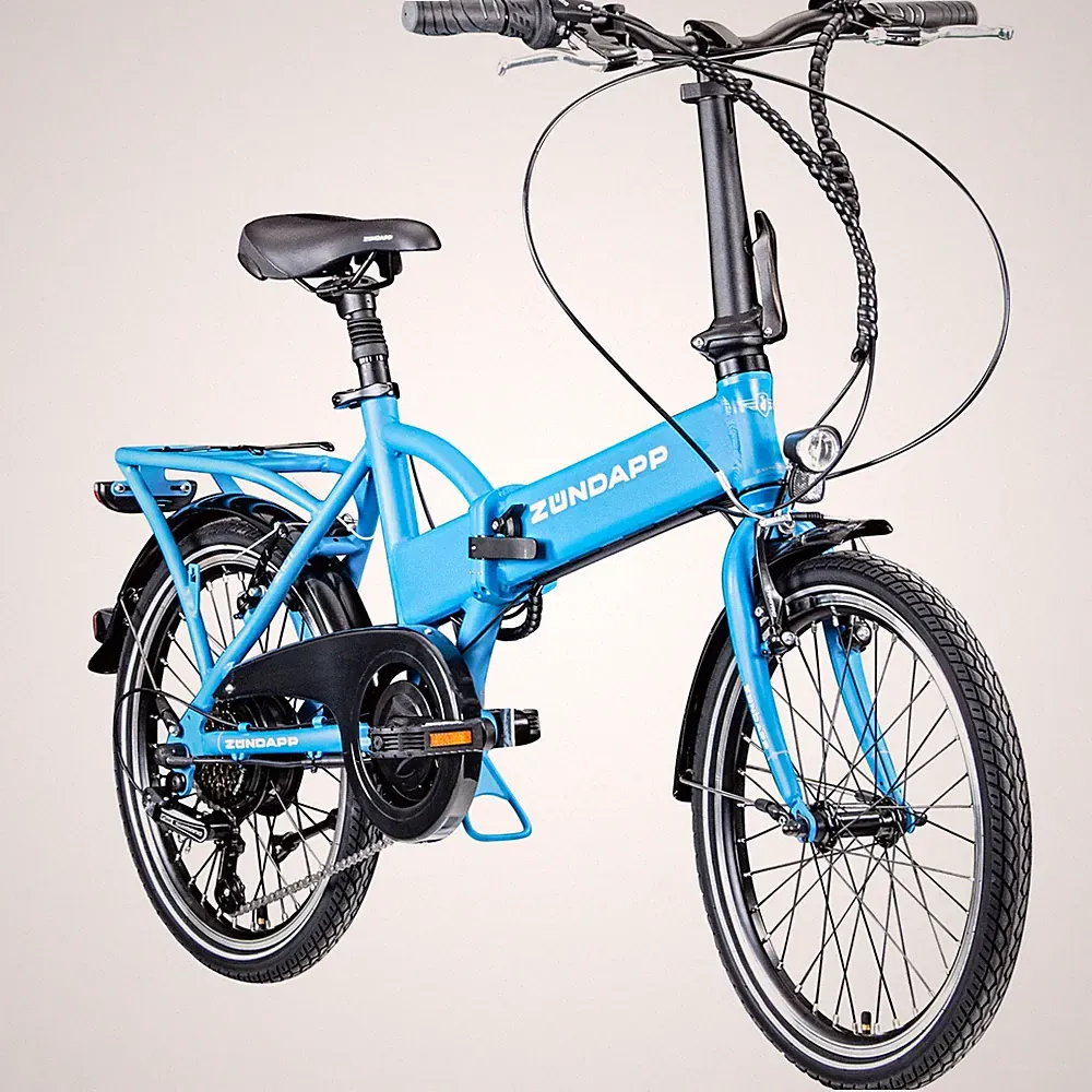 Zündapp Z101 E Bike 20" Klapprad Faltrad 270Wh Citybike 36V Rad skyblau 37cm