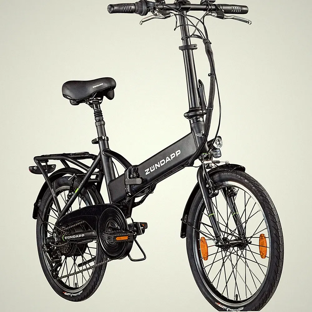 Zündapp Z101 E Bike 20" Klapprad Faltrad eFolding 270Wh Bike schwarz matt 37cm
