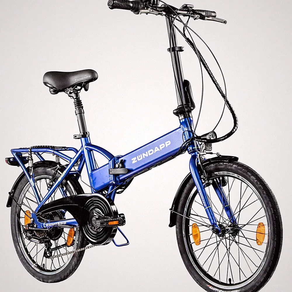 Zündapp Z101 E Bike 20" Klapprad Faltrad eFolding 270Wh Citybike 36V blau 37cm