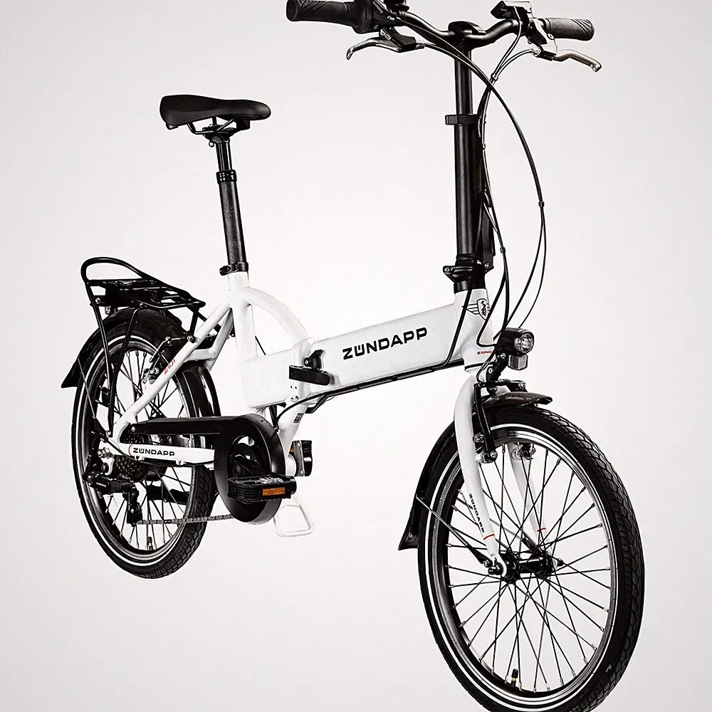 Zündapp Z101 E Bike 20" Klapprad Faltrad eFolding 270Wh Citybike 36V weiß 37cm