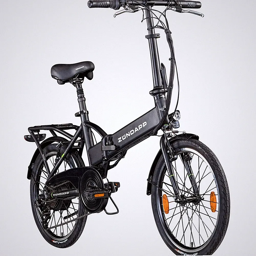 Zündapp Z101 E Bike 20" Klapprad Faltrad Folding 270Wh Citybike 36V schwarz 37cm